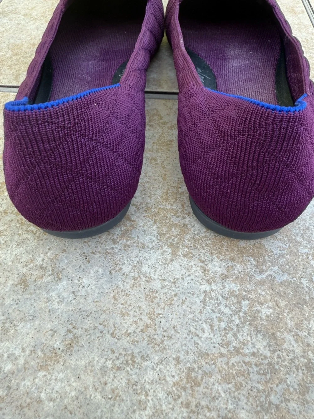 Rothy's The Almond Loafer in Quilted Plum. - Picture 7 of 12